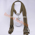 women hot sale metal pendant scarf with starfish pendant Assorted Colors